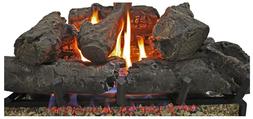 24 in. Vent Free Propane Gas Fireplace Logs Insert Adjustabl