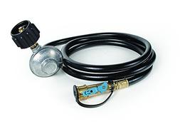 Camco Low Pressure Gas Regulator with 6' Hose and Female Qui