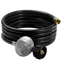 X Home 12 Feet Low Pressure Propane Regulator and Hose for Q