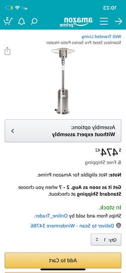 Fire Sense Pro Series Stainless Steel Electric Patio Heater
